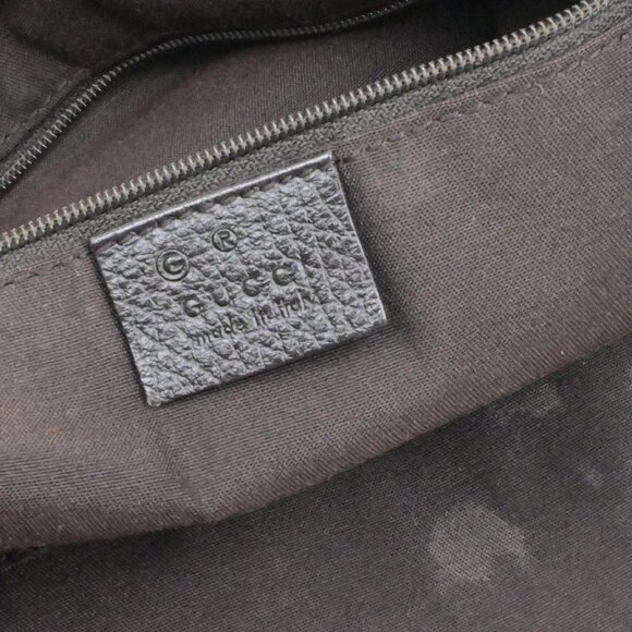 GUCCI Logo GG Pattern Shoulder Tote Bag Nylon Leather Brown Italy 80YH158 - Picture 5 of 15